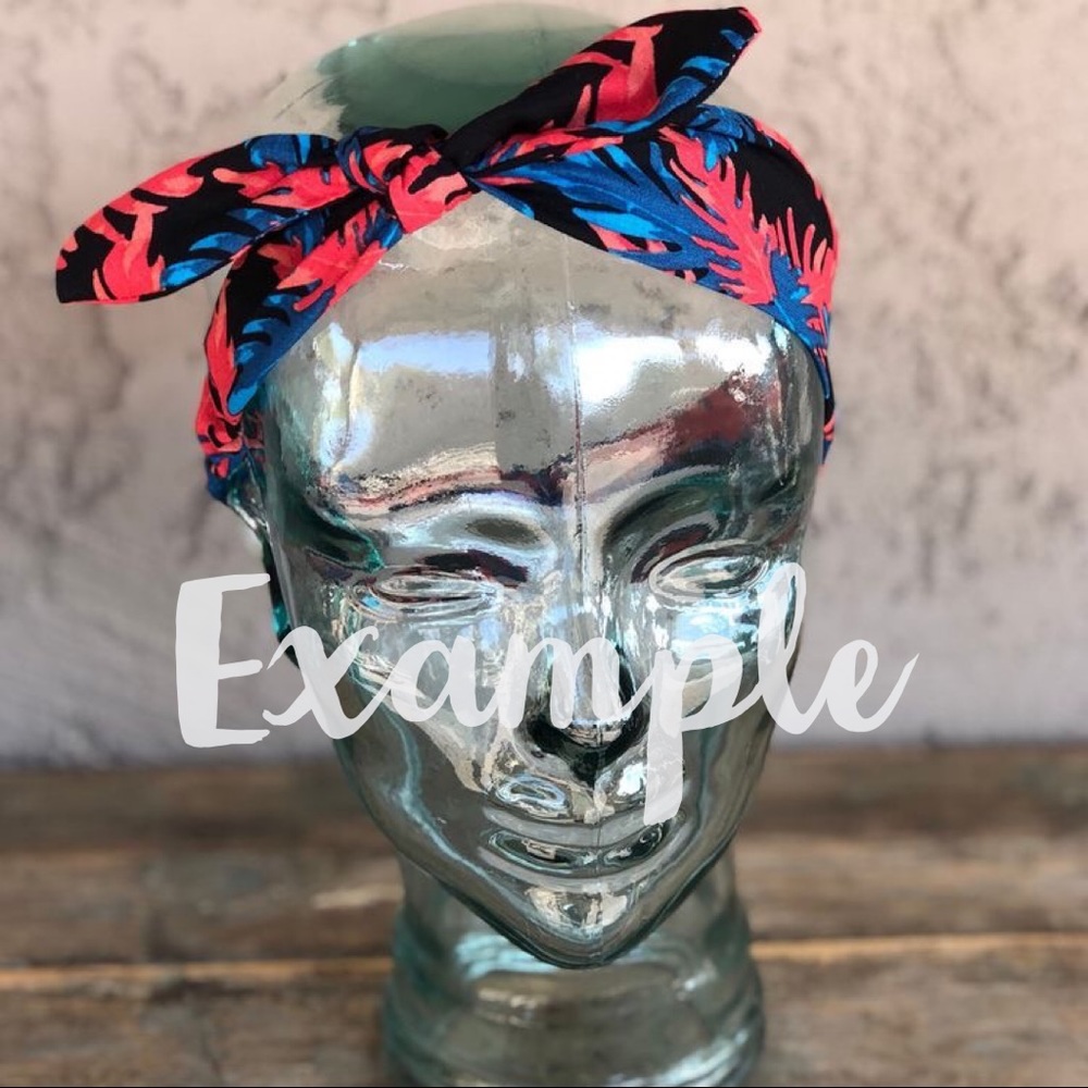 🎁 Palm Leaves Elastic Head Wrap Headband - Picture 4 of 4